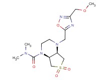 (4aR*,7aS*)-4-{[3-(methoxymethyl)-1,2,4-oxadiazol-5-yl]methyl}-N,N-dimethylhexahydrothieno[3,4-b]pyrazine-1(2H)-carboxamide 6,6-dioxide