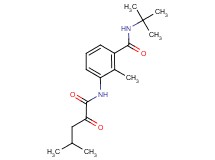 N-(tert-butyl)-2-methyl-3-[(4-methyl-2-oxopentanoyl)amino]benzamide