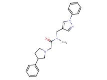 N-methyl-N-[(1-phenyl-1H-pyrazol-4-yl)methyl]-2-(3-phenyl-1-pyrrolidinyl)acetamide