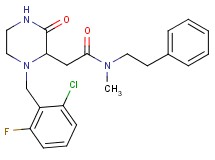2-[1-(2-chloro-6-fluorobenzyl)-3-oxo-2-piperazinyl]-N-methyl-N-(2-phenylethyl)acetamide