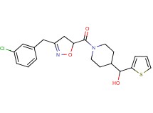 (1-{[3-(3-chlorobenzyl)-4,5-dihydro-5-isoxazolyl]carbonyl}-4-piperidinyl)(2-thienyl)methanol