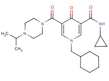 1-(cyclohexylmethyl)-N-cyclopropyl-5-[(4-isopropyl-1-piperazinyl)carbonyl]-4-oxo-1,4-dihydro-3-pyridinecarboxamide