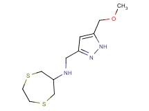 1,4-dithiepan-6-yl{[5-(methoxymethyl)-1H-pyrazol-3-yl]methyl}amine