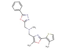 N-methyl-1-[5-methyl-2-(3-methyl-2-thienyl)-1,3-oxazol-4-yl]-N-[(5-phenyl-1,3,4-oxadiazol-2-yl)methyl]methanamine
