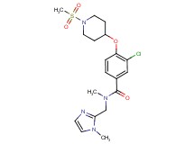 3-chloro-N-methyl-N-[(1-methyl-1H-imidazol-2-yl)methyl]-4-{[1-(methylsulfonyl)-4-piperidinyl]oxy}benzamide