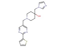 4-(1H-imidazol-1-ylmethyl)-1-{[2-(2-thienyl)pyrimidin-5-yl]methyl}piperidin-4-ol