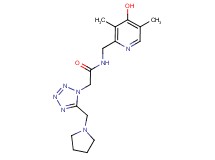 N-[(4-hydroxy-3,5-dimethylpyridin-2-yl)methyl]-2-[5-(pyrrolidin-1-ylmethyl)-1H-tetrazol-1-yl]acetamide