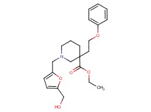 ethyl 1-{[5-(hydroxymethyl)-2-furyl]methyl}-3-(2-phenoxyethyl)-3-piperidinecarboxylate