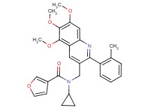 N-cyclopropyl-N-{[5,6,7-trimethoxy-2-(2-methylphenyl)-3-quinolinyl]methyl}-3-furamide