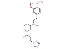 N-[2-(3,4-dimethoxyphenyl)ethyl]-N-methyl-1-[3-(1H-1,2,4-triazol-1-yl)propanoyl]-3-piperidinamine