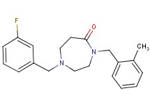 1-(3-fluorobenzyl)-4-(2-methylbenzyl)-1,4-diazepan-5-one