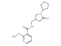 N-[(1-cyclopentyl-5-oxopyrrolidin-3-yl)methyl]-2-methoxynicotinamide