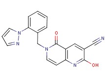 2-hydroxy-5-oxo-6-[2-(1H-pyrazol-1-yl)benzyl]-5,6-dihydro-1,6-naphthyridine-3-carbonitrile