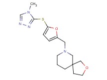 7-({5-[(4-methyl-4H-1,2,4-triazol-3-yl)thio]-2-furyl}methyl)-2-oxa-7-azaspiro[4.5]decane