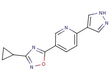 5-(3-cyclopropyl-1,2,4-oxadiazol-5-yl)-2-(1H-pyrazol-4-yl)pyridine