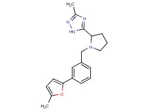 3-methyl-5-{1-[3-(5-methyl-2-furyl)benzyl]pyrrolidin-2-yl}-1H-1,2,4-triazole