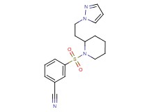 3-({2-[2-(1H-pyrazol-1-yl)ethyl]-1-piperidinyl}sulfonyl)benzonitrile