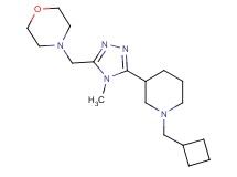 4-({5-[1-(cyclobutylmethyl)piperidin-3-yl]-4-methyl-4H-1,2,4-triazol-3-yl}methyl)morpholine