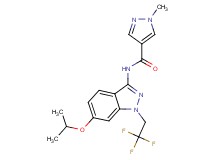 N-[6-isopropoxy-1-(2,2,2-trifluoroethyl)-1H-indazol-3-yl]-1-methyl-1H-pyrazole-4-carboxamide