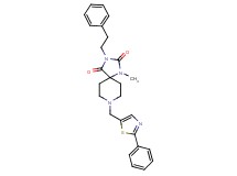1-methyl-3-(2-phenylethyl)-8-[(2-phenyl-1,3-thiazol-5-yl)methyl]-1,3,8-triazaspiro[4.5]decane-2,4-dione