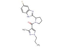 5-fluoro-2-{1-[(3-methyl-1-propyl-1H-pyrazol-4-yl)carbonyl]-2-pyrrolidinyl}-1H-benzimidazole