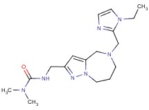 N'-({5-[(1-ethyl-1H-imidazol-2-yl)methyl]-5,6,7,8-tetrahydro-4H-pyrazolo[1,5-a][1,4]diazepin-2-yl}methyl)-N,N-dimethylurea