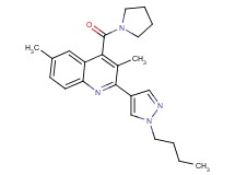 2-(1-butyl-1H-pyrazol-4-yl)-3,6-dimethyl-4-(pyrrolidin-1-ylcarbonyl)quinoline