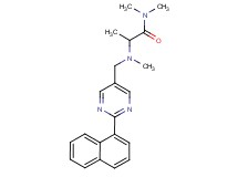 N,N-dimethyl-2-(methyl{[2-(1-naphthyl)pyrimidin-5-yl]methyl}amino)propanamide