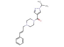 1-[(1-isopropyl-1H-pyrazol-4-yl)carbonyl]-4-[(2E)-3-phenyl-2-propen-1-yl]piperazine