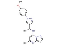 N-{1-[1-(4-methoxyphenyl)-1H-pyrazol-4-yl]ethyl}-5-methylpyrazolo[1,5-a]pyrimidin-7-amine