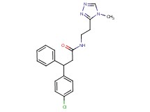 3-(4-chlorophenyl)-N-[2-(4-methyl-4H-1,2,4-triazol-3-yl)ethyl]-3-phenylpropanamide