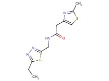 N-[(5-ethyl-1,3,4-thiadiazol-2-yl)methyl]-2-(2-methyl-1,3-thiazol-4-yl)acetamide