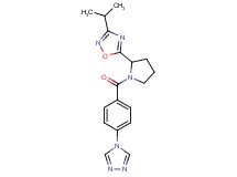 3-isopropyl-5-{1-[4-(4H-1,2,4-triazol-4-yl)benzoyl]-2-pyrrolidinyl}-1,2,4-oxadiazole