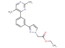 ethyl {3-[3-(2,5-dimethyl-4-pyrimidinyl)phenyl]-1H-pyrazol-1-yl}acetate
