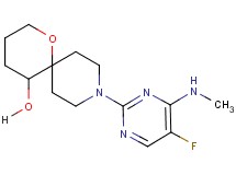 9-[5-fluoro-4-(methylamino)-2-pyrimidinyl]-1-oxa-9-azaspiro[5.5]undecan-5-ol