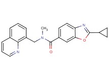 2-cyclopropyl-N-methyl-N-(8-quinolinylmethyl)-1,3-benzoxazole-6-carboxamide
