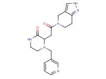 3-[2-oxo-2-(2,4,6,7-tetrahydro-5H-pyrazolo[4,3-c]pyridin-5-yl)ethyl]-4-(3-pyridinylmethyl)-2-piperazinone
