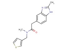 N-methyl-2-(2-methyl-1H-benzimidazol-5-yl)-N-(3-thienylmethyl)acetamide