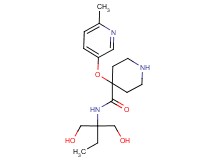 N-[1,1-bis(hydroxymethyl)propyl]-4-[(6-methylpyridin-3-yl)oxy]piperidine-4-carboxamide