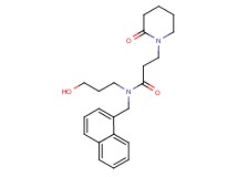 N-(3-hydroxypropyl)-N-(1-naphthylmethyl)-3-(2-oxopiperidin-1-yl)propanamide
