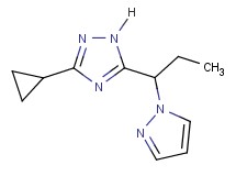 3-cyclopropyl-5-[1-(1H-pyrazol-1-yl)propyl]-1H-1,2,4-triazole