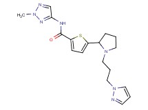 N-(2-methyl-2H-1,2,3-triazol-4-yl)-5-{1-[3-(1H-pyrazol-1-yl)propyl]-2-pyrrolidinyl}-2-thiophenecarboxamide