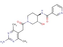 N-{(3R*,4R*)-1-[(2-amino-4,6-dimethylpyrimidin-5-yl)acetyl]-3-hydroxypiperidin-4-yl}nicotinamide