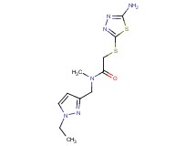2-[(5-amino-1,3,4-thiadiazol-2-yl)thio]-N-[(1-ethyl-1H-pyrazol-3-yl)methyl]-N-methylacetamide