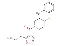 4-[(2-methylphenyl)thio]-1-[(5-propyl-4-isoxazolyl)carbonyl]piperidine