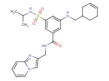 3-[(3-cyclohexen-1-ylmethyl)amino]-N-(imidazo[1,2-a]pyridin-2-ylmethyl)-5-[(isopropylamino)sulfonyl]benzamide