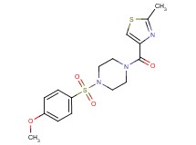1-[(4-methoxyphenyl)sulfonyl]-4-[(2-methyl-1,3-thiazol-4-yl)carbonyl]piperazine