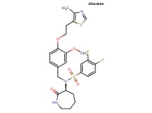 3,4-difluoro-N-{3-methoxy-4-[2-(4-methyl-1,3-thiazol-5-yl)ethoxy]benzyl}-N-[(3S)-2-oxo-3-azepanyl]benzenesulfonamide