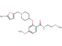 4-methoxy-N-(2-methoxyethyl)-2-({1-[(5-methyl-2-furyl)methyl]-4-piperidinyl}oxy)benzamide