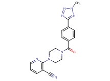 2-{4-[4-(2-methyl-2H-tetrazol-5-yl)benzoyl]piperazin-1-yl}nicotinonitrile